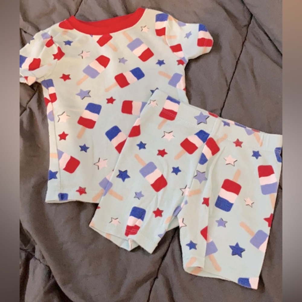 Red, White and Blue toddler pajamas